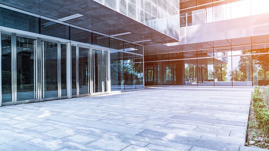 modern building entrances