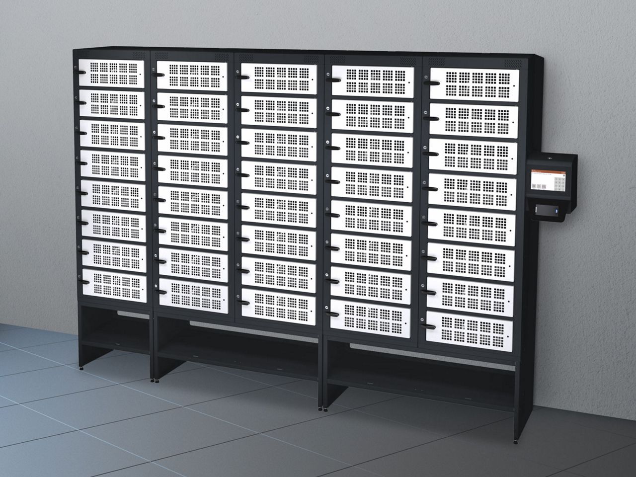 Sistema de guarda-volumes modular e grande