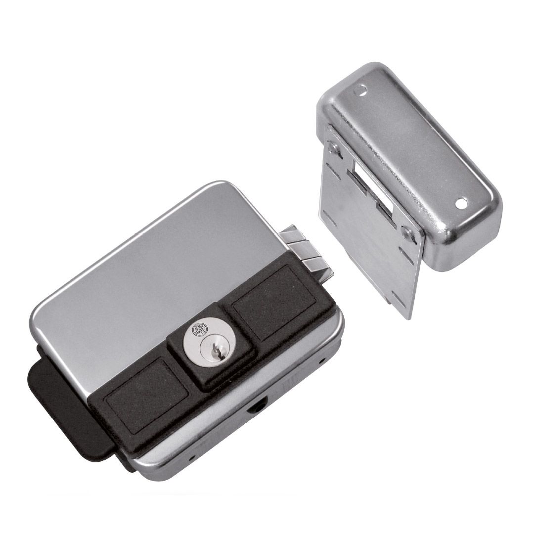 Image: MULTIPLA - Electrical rim locks for gates cylinder only with reversed latch