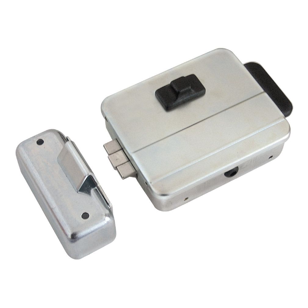 Image: MULTIPLA - Electrical rim locks for wooden doors button only