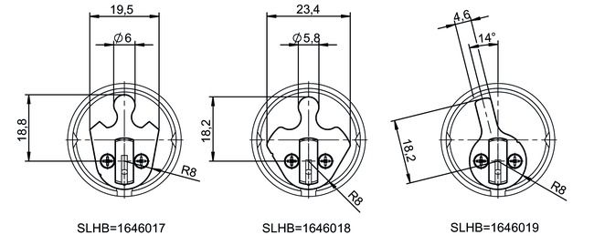 Image: Mortise cylinder eCLIQ N093 technical drawing
