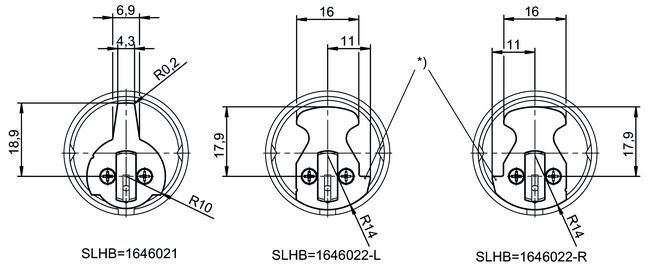 Image: Mortise cylinder eCLIQ N093 technical drawing