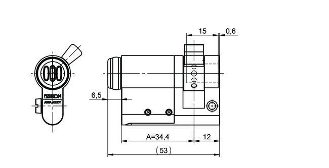 Image: Switch cylinder eCLIQ N098 technical drawing