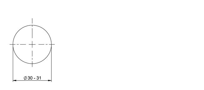 Image: Furniture lock eCLIQ N184 technical drawing