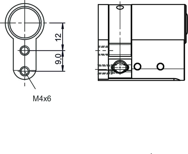 Image: Profile-half cylinder eCLIQ N532 technical drawing