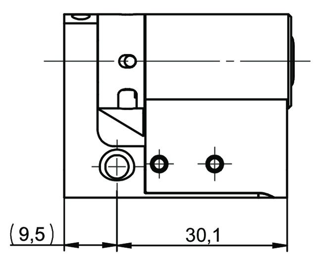 Image: Profile-half cylinder eCLIQ N532,VAR=R90A009 technical drawing
