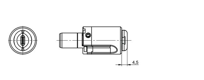 Image: Push cylinder eCLIQ NC40 technical drawing