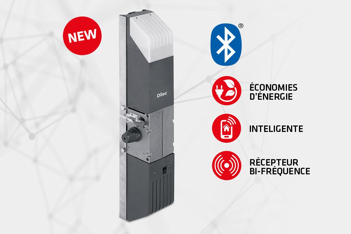 Le moteur classique pour portes basculantes de Ditec se renouvelle pour vous offrir encore plus !