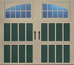northampton glazed wicker tan hunter green steel single garage door C 8 01
