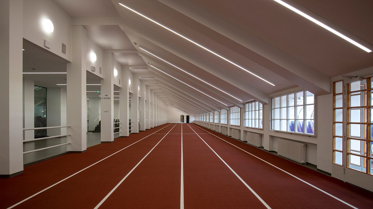 Indoor running track