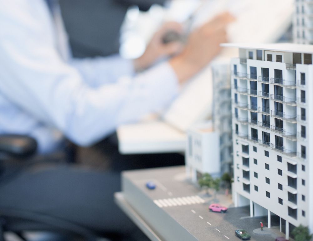 Maquette d'une résidence nécessitant la mise en place d'un organigramme