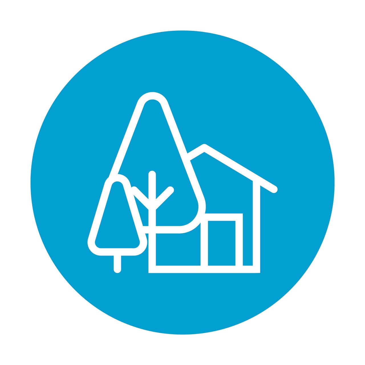 House and trees icon