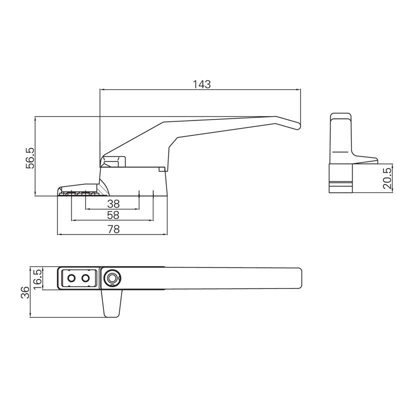 Image: Outward Casement Handle-XZ20411170 L/R Picture 2
