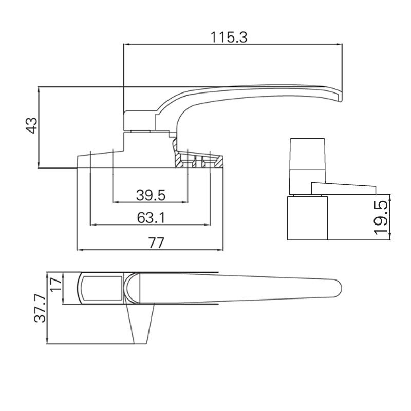 Image: Outward Casement Handle-XZ20711175 L/R Picture 2
