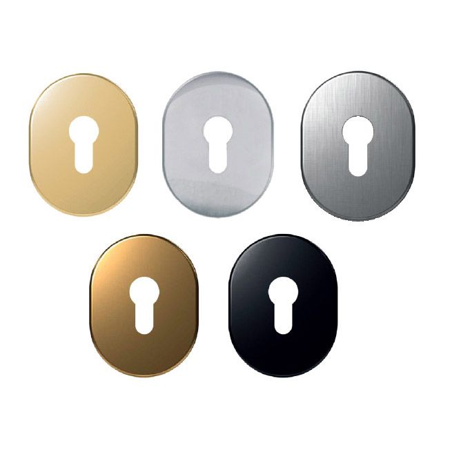 Bocchette ovali per serrature CE con foro per cilindro