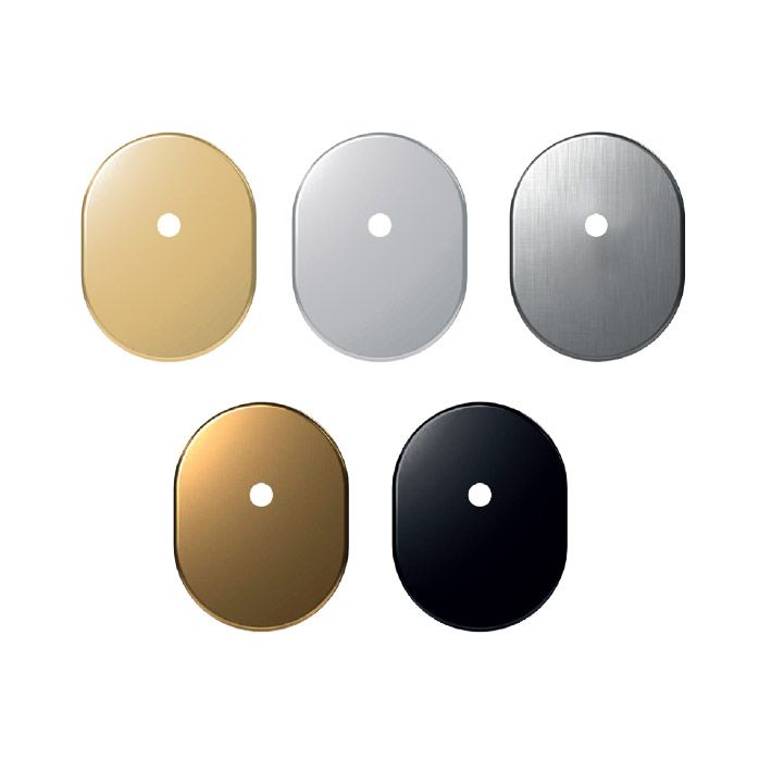 Image: Bocchette ovali per serrature CE con foro per pomolo