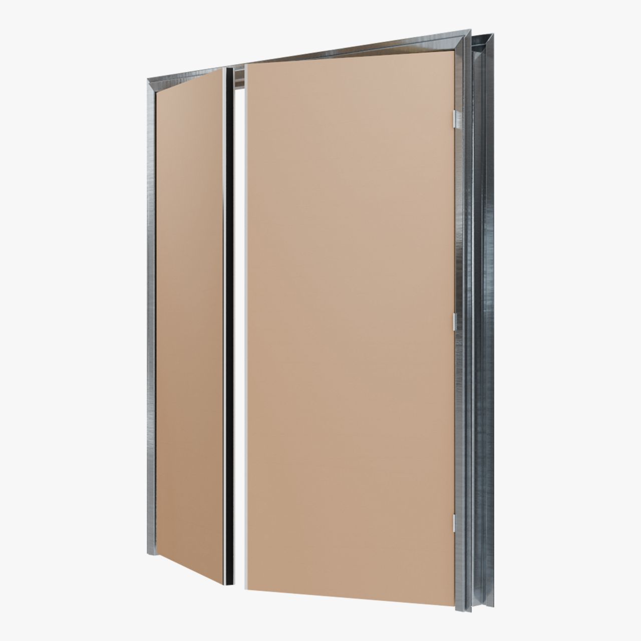 Pair / Double Door in metal frame for acoustic isolation