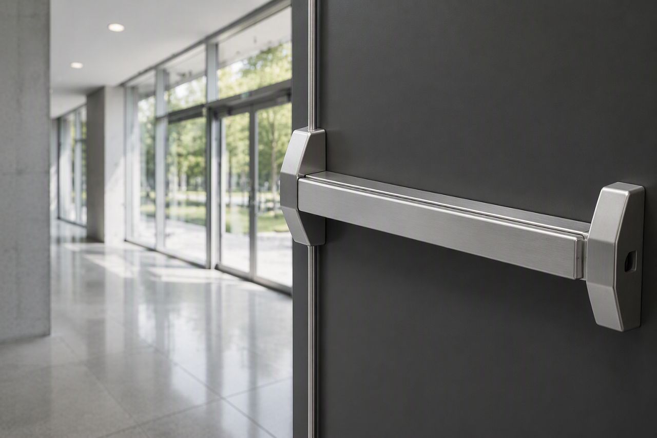 What is a panic bar? The correct name for a push bar, exit device, or emergency exit handle 