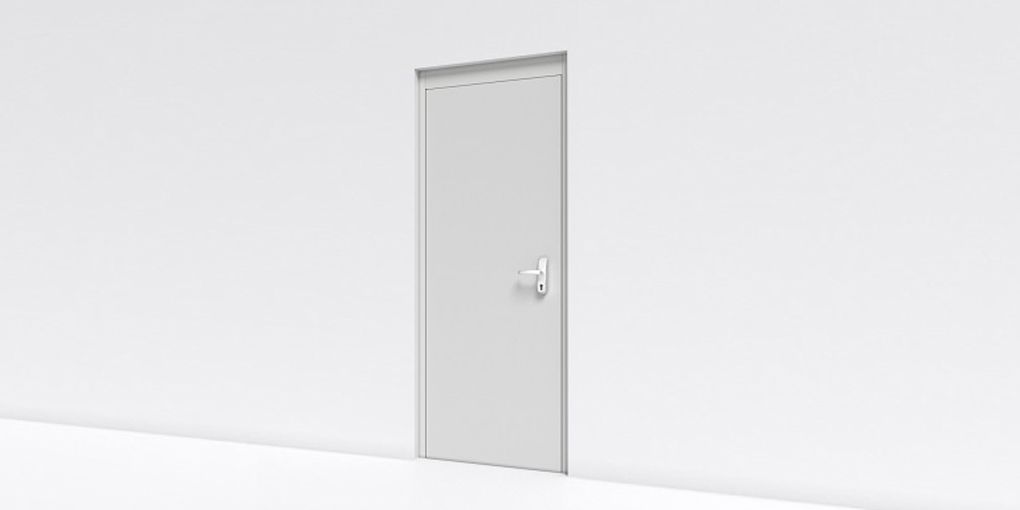Porte issue de secours simple vantail - Solution de porte BIM
