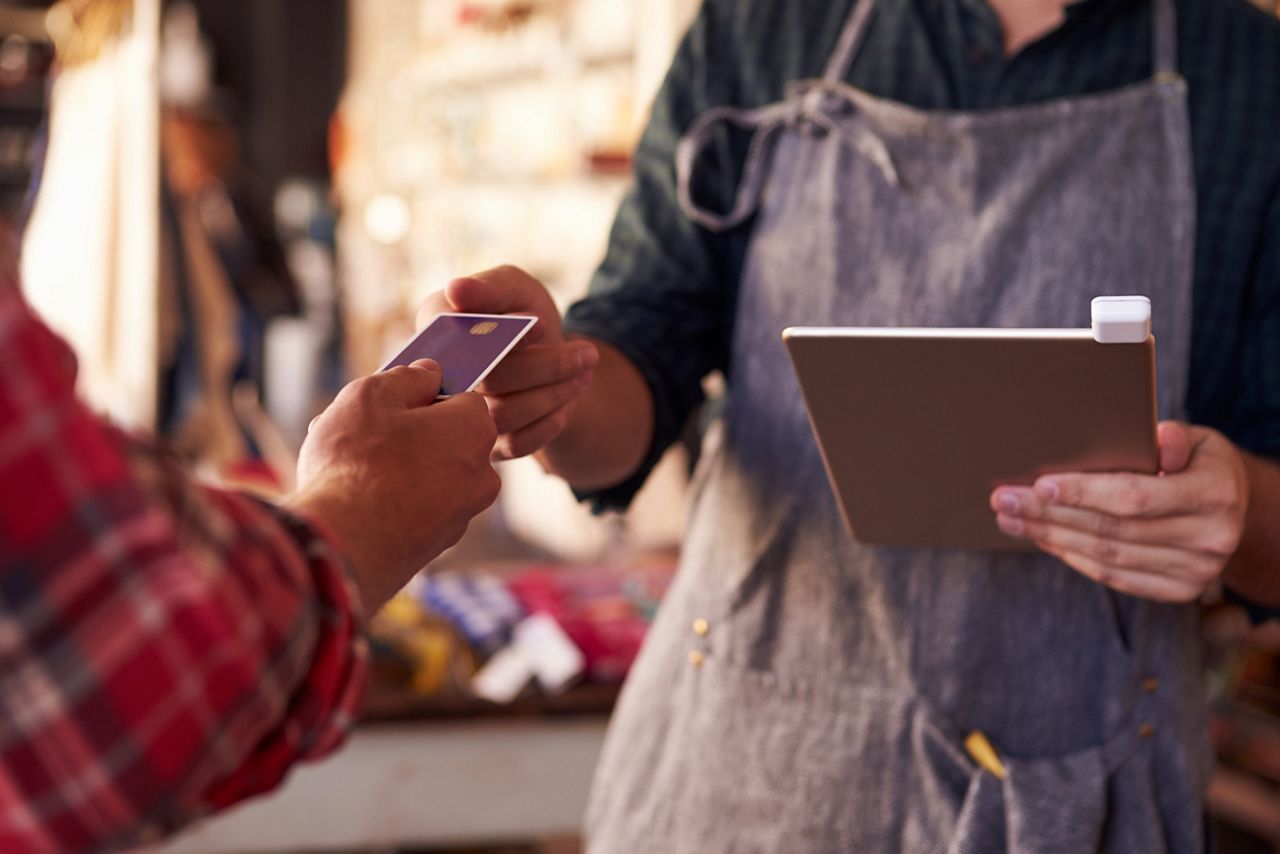 Passing retail device to staff members