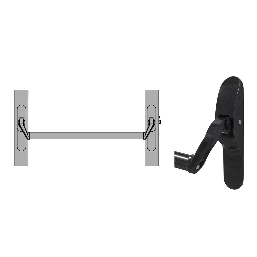 Image: PBE011 panic exit device with black finish