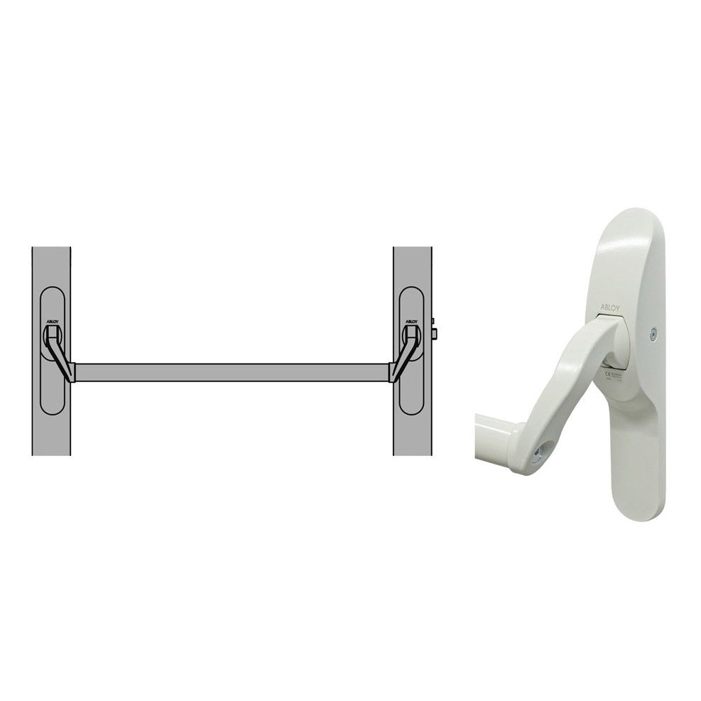 Image: PBE011 panic exit device with white finish