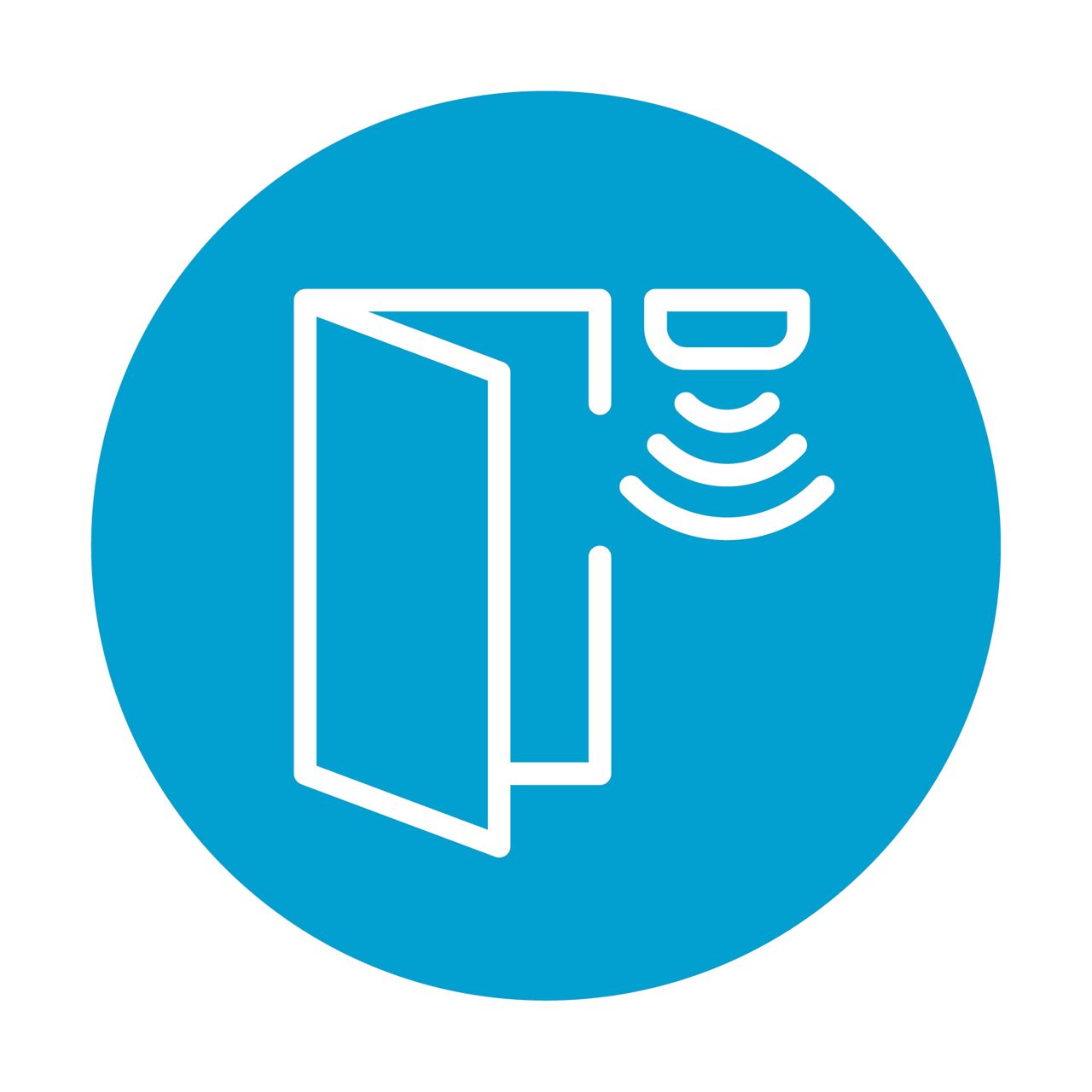 wireless signal in front of door icon