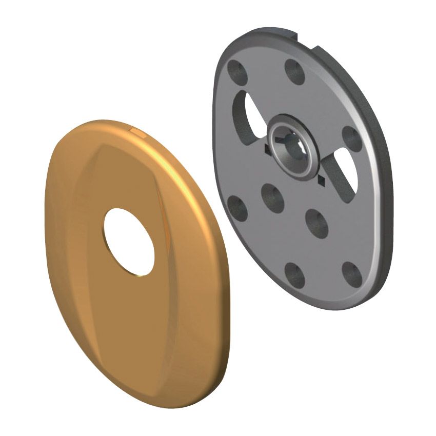 Image: Bocchetta Plus per serrature Omega Pro retrofit cilindro profilo europeo