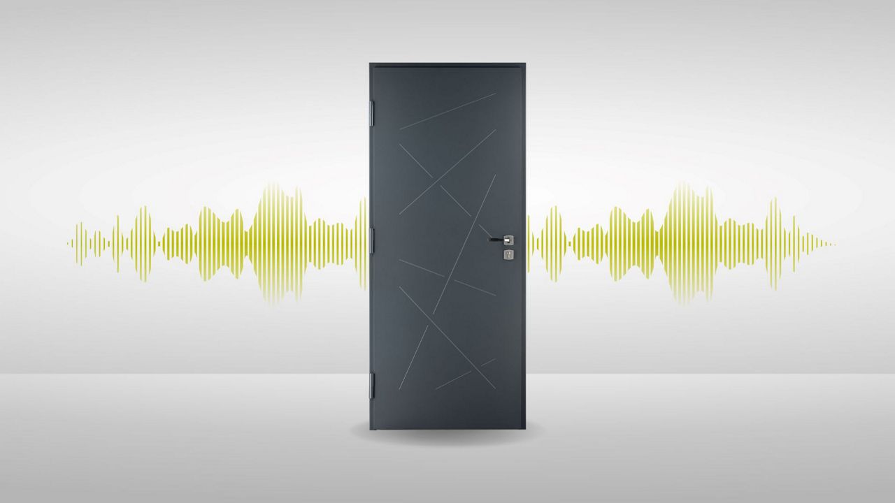 Porte blindée Fichet avec affaiblissement acoustique