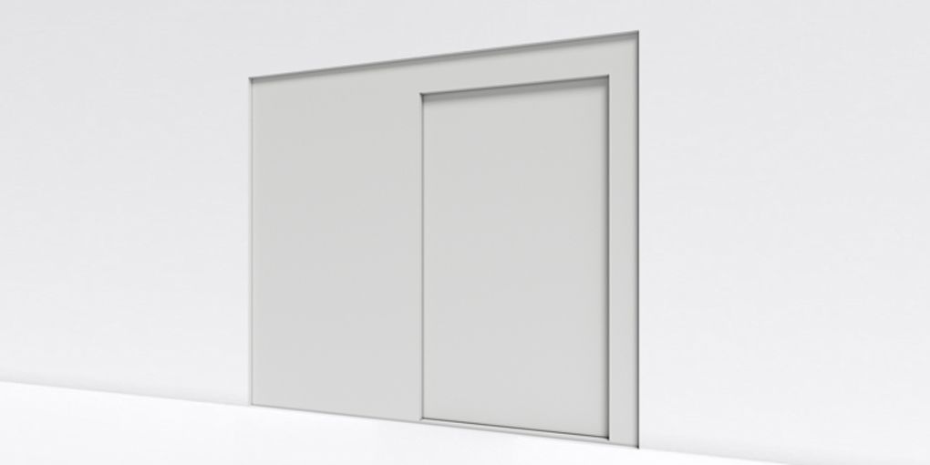 Porte coulissante métallique coupe-feu 120 min - Solution de porte BIM