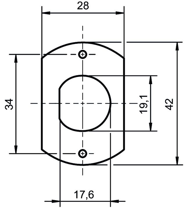 Image: Positioning plate NTS1,AUS=NTS1PSB4228B001 technical drawing