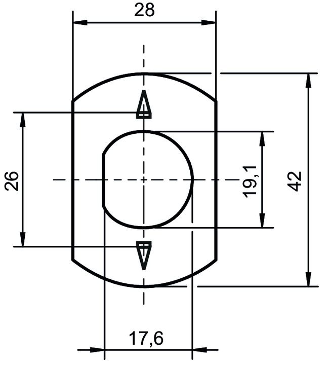 Positioning plate NTS1,AUS=NTS1PSB4228S002 technical drawing