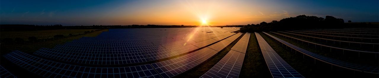 Solar panel field