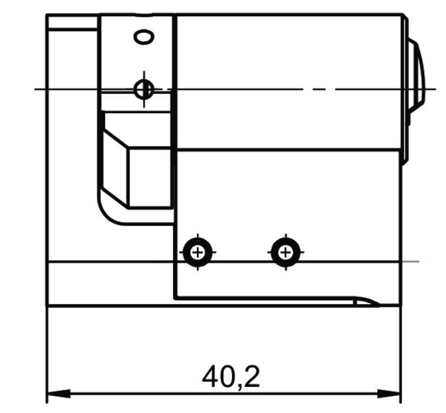 Image: Profile-half cylinder VERSO®CLIQ V532,VAR=R90A008 technical drawing