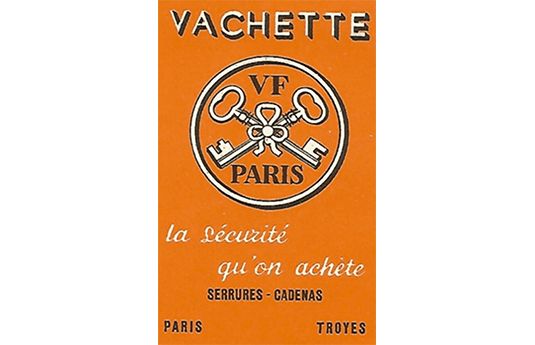 Ancien logo Vachette sur une affiche indiquant l'importance de la sécurité