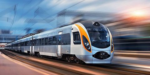 Train speeding by