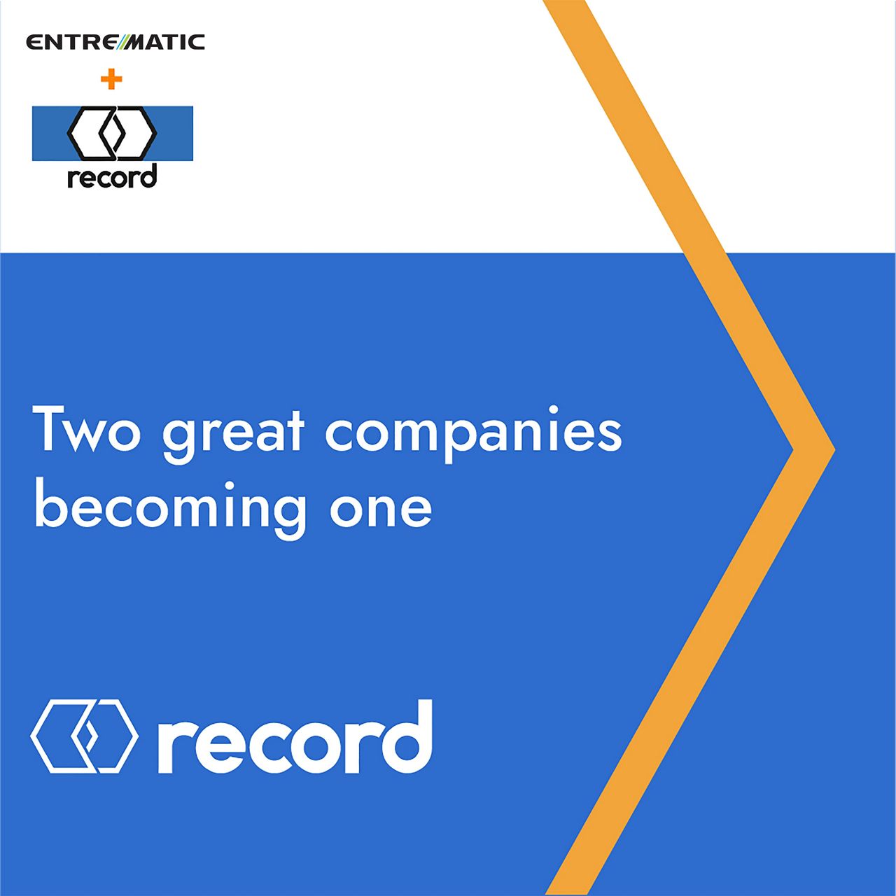 Entrematic + Record, two great companies becoming one