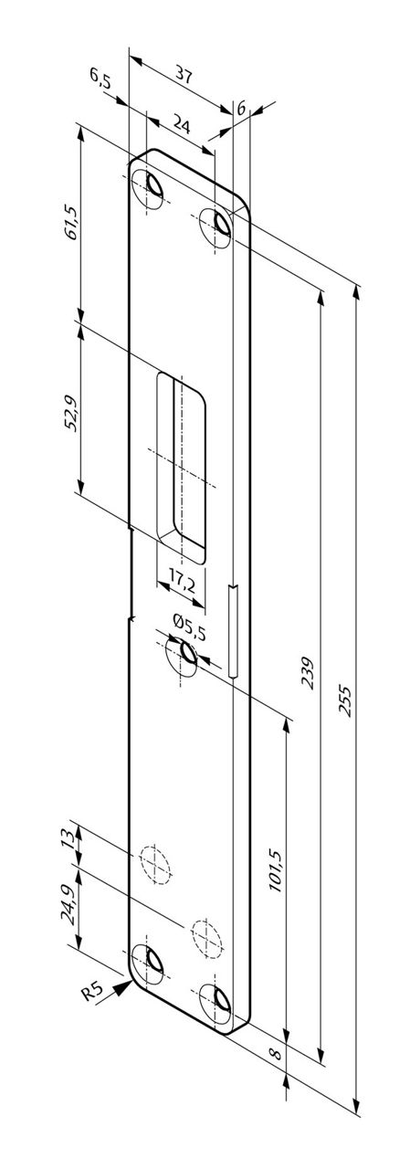 Replacement striking plate L4 (standard)