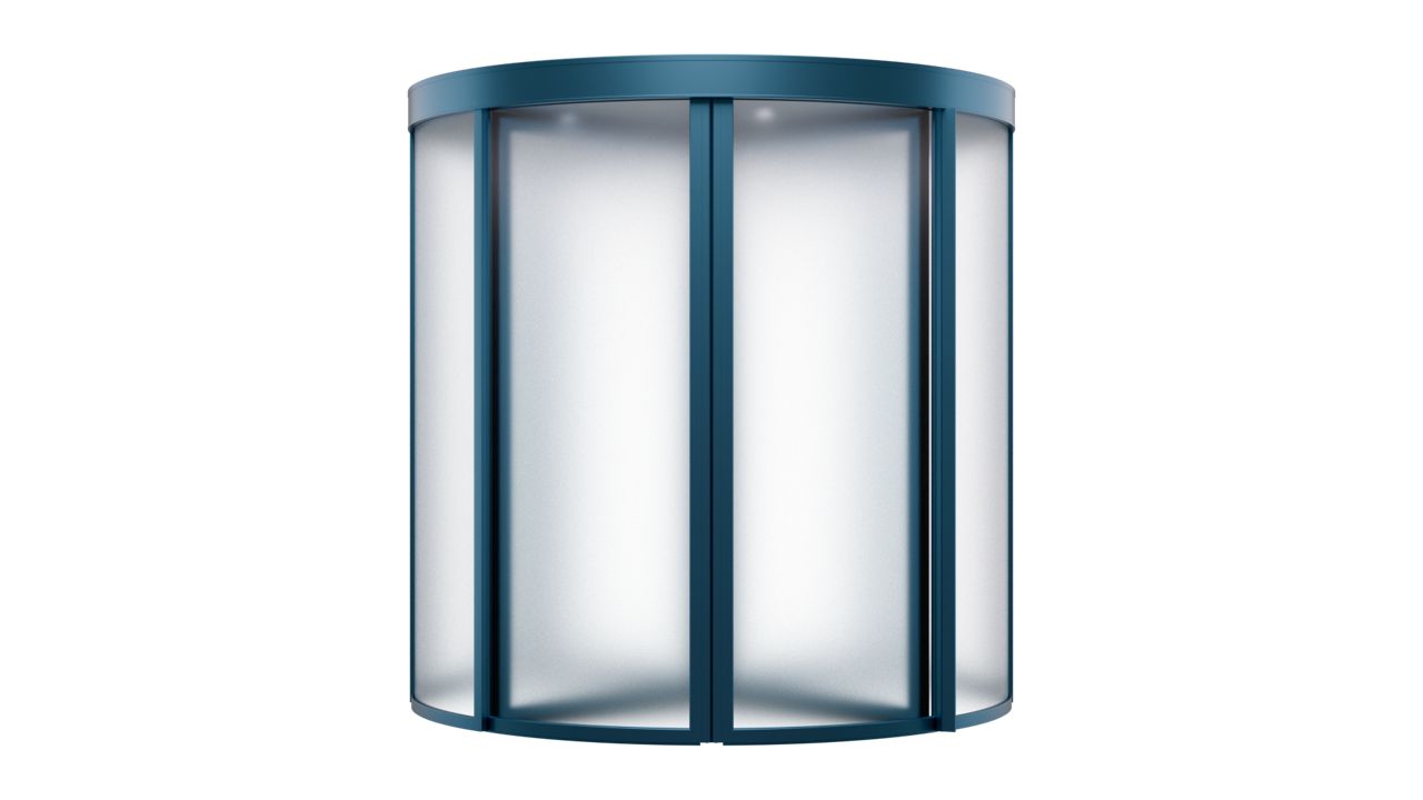 Blue rendering ASSA ABLOY RD200 compact automatic revolving