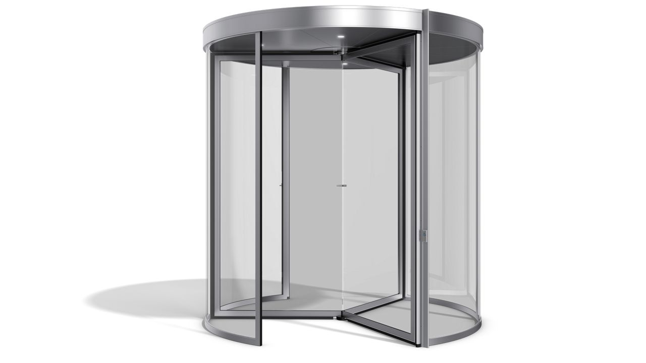 Grey rendering ASSA ABLOY RD200 compact automatic revolving