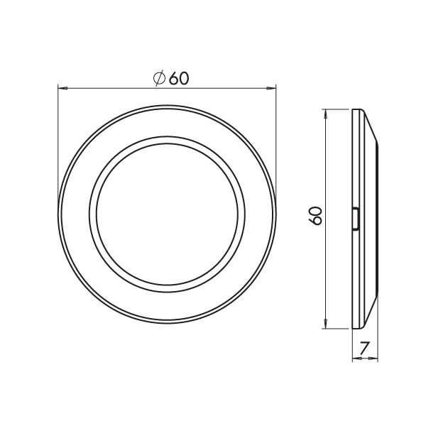 Bocchette tonde per serrature MATRIX® - Disegno tecnico