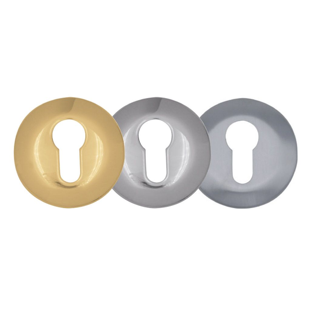 Bocchette tonde per serrature CE con foro per cilindro