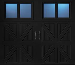 santiago glazed black steel single garage door c 06 01