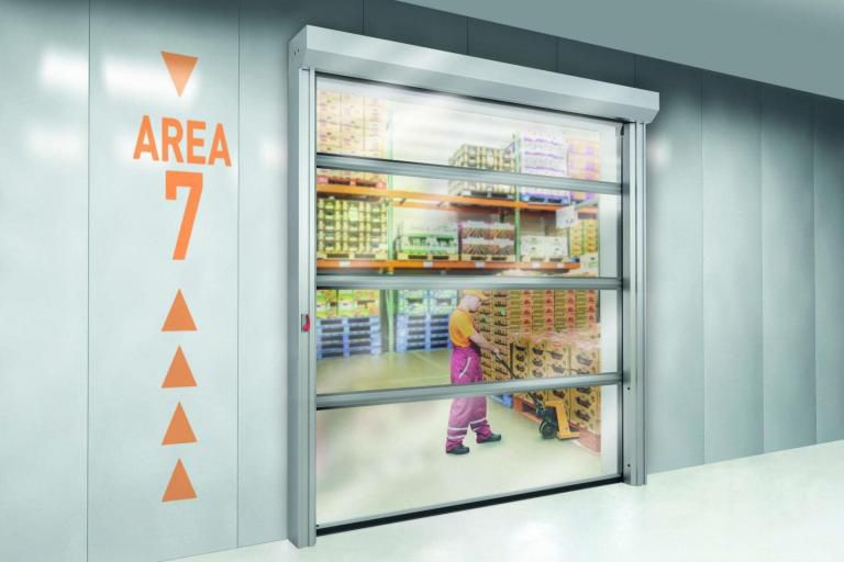 Sector Plus completely clear high speed door (3D render)