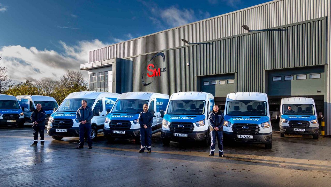 ASSA ABLOY Service and Repairs Team and Vans