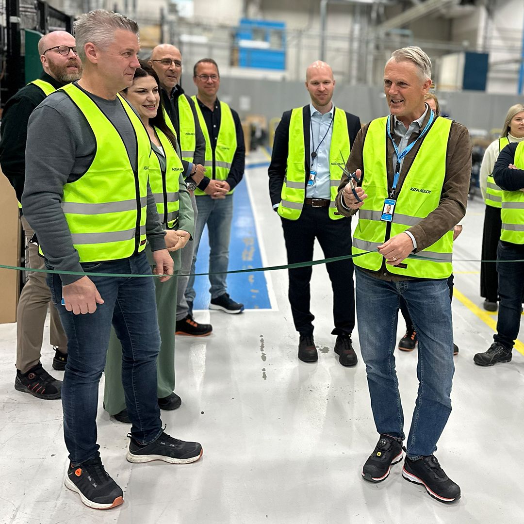 Invigningen vid ASSA ABLOYs produktionsanläggning