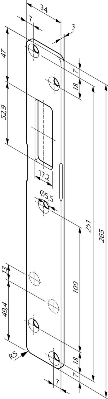 Striking plate L4 (standard, universal)