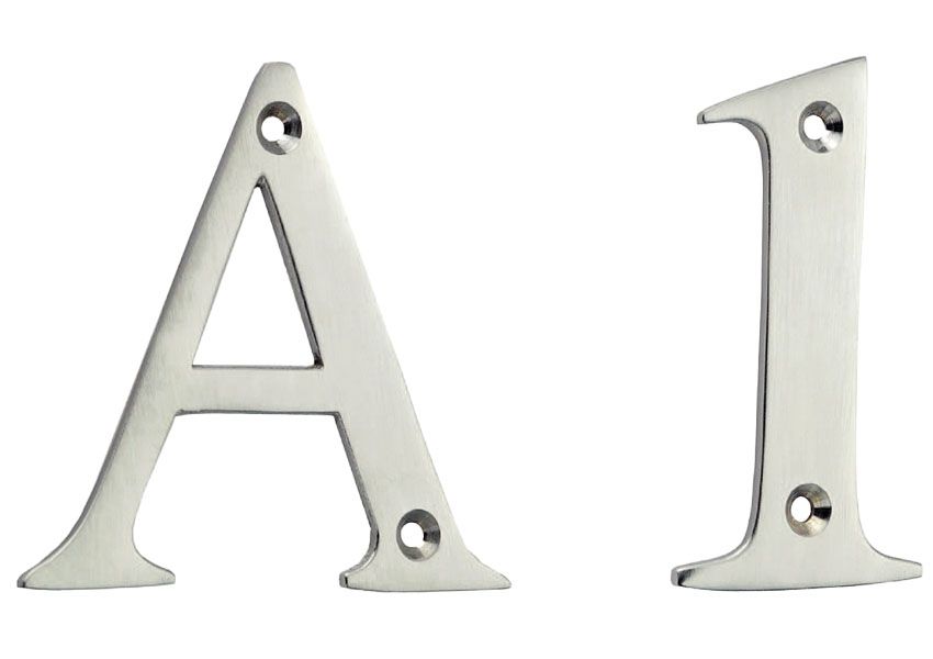 Supa Stainless Steel Numerals and Letters
