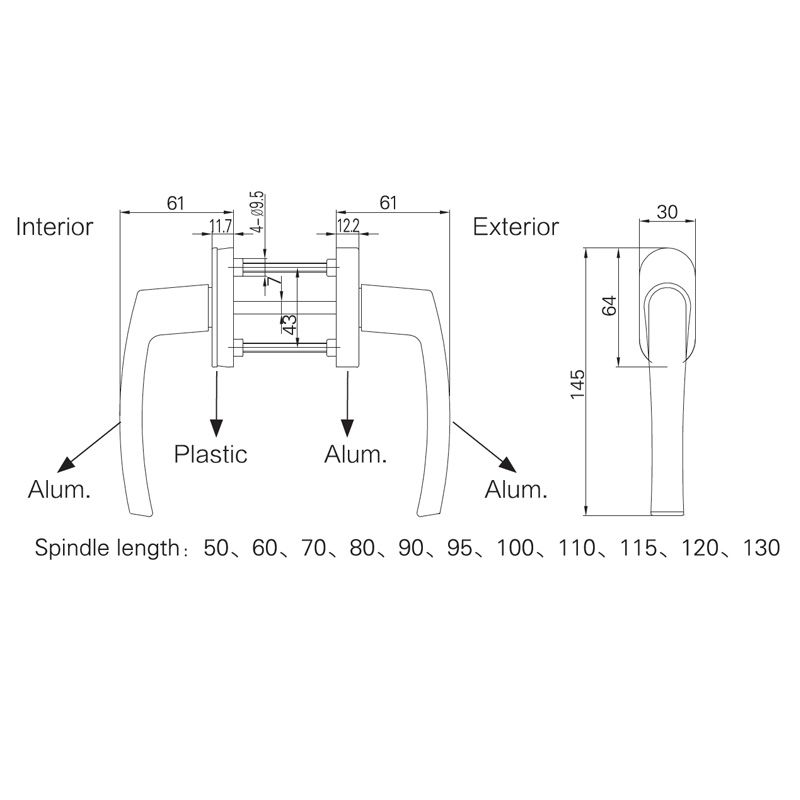 Image: Swing Door Handle-SMZ11 Picture 2