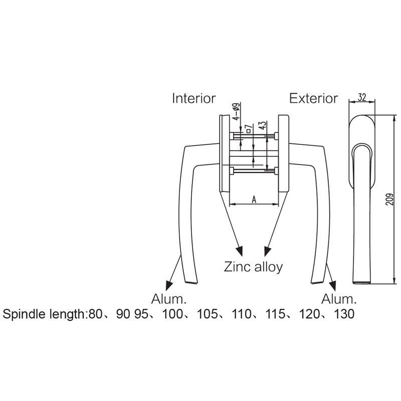 Image: Swing Door Handle-SMZ19 Picture 2